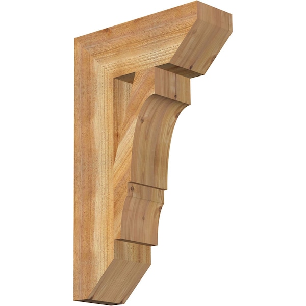 Ekena Millwork Balboa Slat Rough Sawn Bracket, Western Red Cedar, 6"W x 18"D x 30"H BKT06X18X30BOA06RWR - main